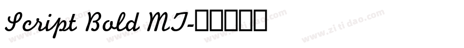 Script Bold MT字体转换